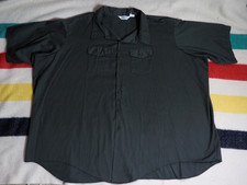 VTG 70s Key Imperial Forest Dark Green Pocket Retro Work Button Shirt Mens 6XL