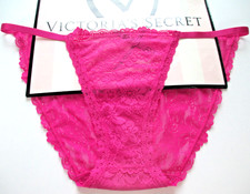 VICTORIA'S SECRET PINK Wink String Bikini Panty M L Pink Lace NWT Hot VS