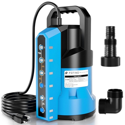 #ad FOTING Sump Pump 3 4HP Automatic Water Pump 2400GPH Thermoplastic Portable T... $143.30