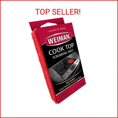 Weiman Cook Top Scrubbing Pads   Gently Clean and Remove Burned-on Food from All