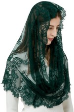 Spanish Lace Mantilla Veil Bridal Vintage Infinity Style Wedding Chapel Cover