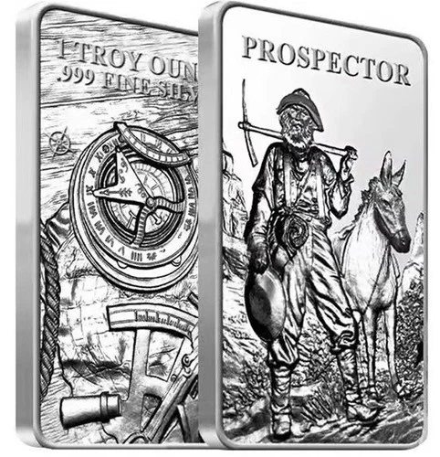 1 oz Silver Provident Prospector Bar,  BU, from plastic tube