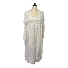 Parisian Intimates Long Nightgown 100 Cotton Cottage Lace 1X