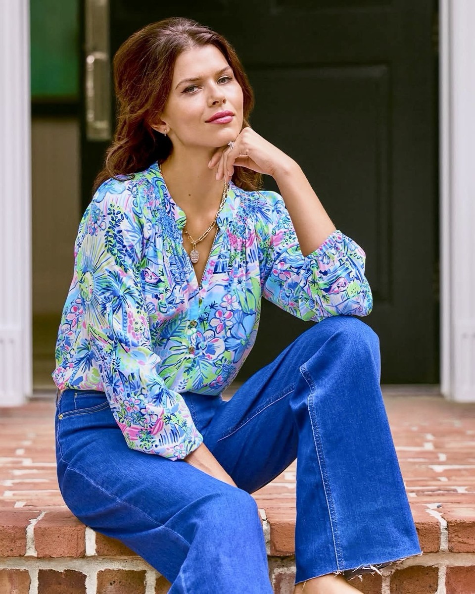 Lilly Pulitzer NWT Elsa Silk Top Lilly's House Anniversary