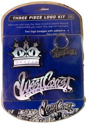 West Coast Customs Three Piece Logo Kit Key Chain And Badges