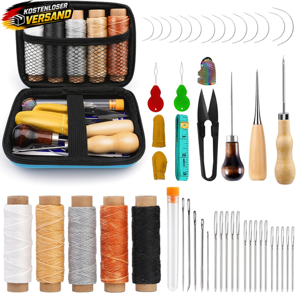 Tundi NäHset, 39 StüCk Leder NäHset, Leder Reparatur Set-image