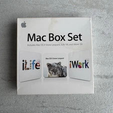Apple Mac Box Set Includes Mac OS X Snow Leopard. iLife ‘09, iWork ‘09 MC209Z/A