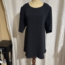 Nine West Womens Black Short Sleeve Blouse / Swing Top, NWT, Size 1X