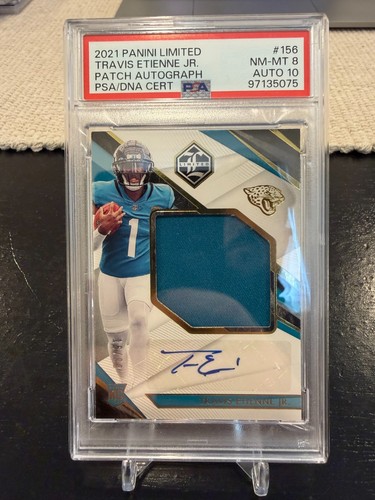 2021 Limited Travis Etienne Jr. #156 Variation RPA #'d/99 Rookie Patch Auto