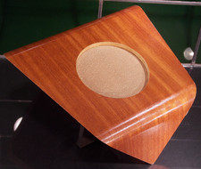 antik Eck Lautsprecher historisch Holz/Stoff, "Goodmans Industrie..." Maße s.u.