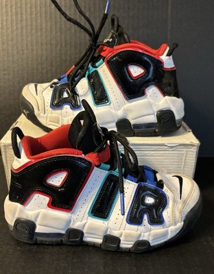 Nike Air More Uptempo Size 2Y Big Kids White Black Royal Red FV0836-100