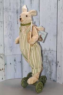 HTF Bethany Lowe Velveteen Rabbit Easter French Maisons De Vente Wheels 16  Tags
