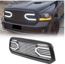 Front Big Horn Grille Shell Compatible with 2015-2021 Ram 1500 Compatible with 2
