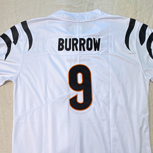 Cincinnati Bengals Joe Burrow #9 Jersey - Stitched - White - Never Worn - XXL