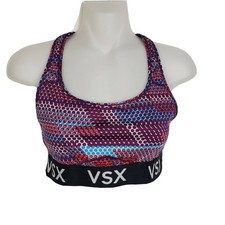 VSX Sport Victoria s Secret Sports Bra Small Racer Back Multicolor Geometric
