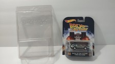 BACK TO THE FUTURE TIME MACHINE HOT WHEELS RETRO ENTERTAINMENT 2015 w Protector