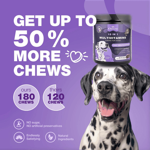 Dog Vitamins 15 in 1 Multivitamin Chews with MSM for Hip Joint Health Support - Picture 5 of 8