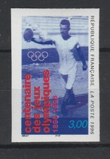timbre France non dentelé  centenaire des jeux olympiques   1996 num  3016  **