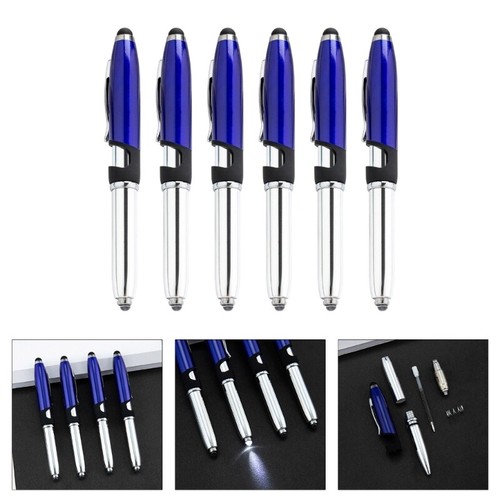 6pcs Stylus Pen 3 in 1 Ballpoint Pen with Stylus Tip Writing Pen School Supplie - Photo 2/8