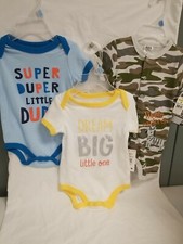 Set of 3 Baby Boy 3/6 Month Outfit bodysuit Outfit snap closure NWT