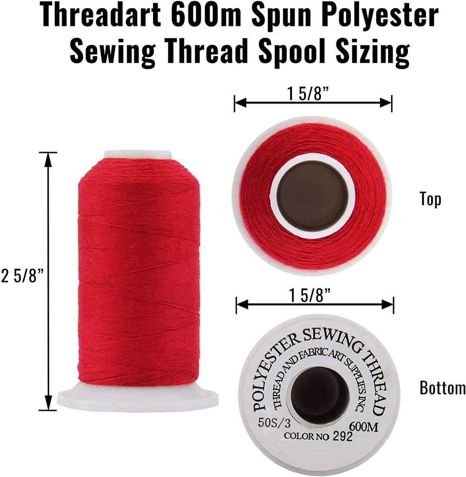 SPUN POLYESTER SEWING THREAD SETS - 50/3 - 600M - 11 SETS AVAILABLE - THREADART - Image 2 of 4