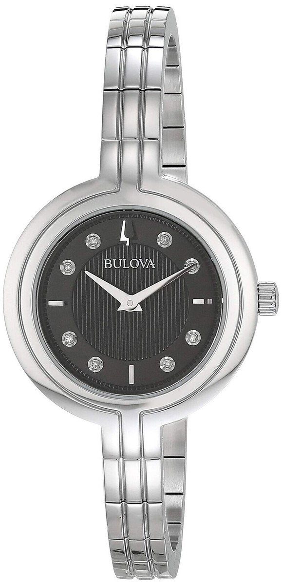 Bulova 96P215 RHAPSODY Diamond Black Dial Stainless Classic Women's Watch  $425