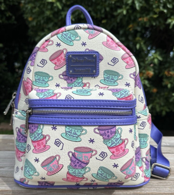 Loungefly Disney Parks Alice in Wonderland Mad Tea Party Tea Cups Mini Backpack