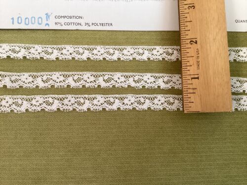1/2" Heirloom White Scalloped English Cotton Lace Vintage #100001 Doll Clothing - Picture 4 of 5