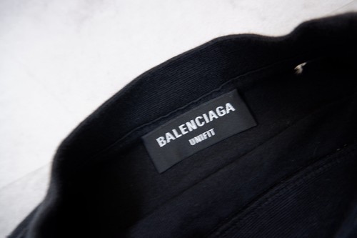 Balenciaga Unifit Unisex Oversized Fit T Shirt Top Size L Black Long Sleeve Logo - Picture 10 of 12