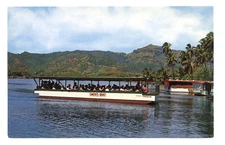 Smith's Boat Wailua River Fern Grotto Kauai Hawaiian Islands Postcard