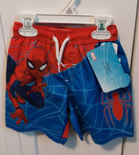 Marvel Spider-Man UPF Quick Dry Comfort Liner Toddler Boys Swim Trunks 2T NWT