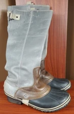 SOREL SLIMPACK TALL 8.5 EQUESTRIAN Riding Rain Boot Women SHALE Buckle