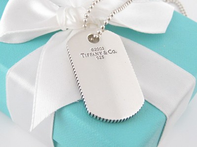 tiffany coin edge dog tag