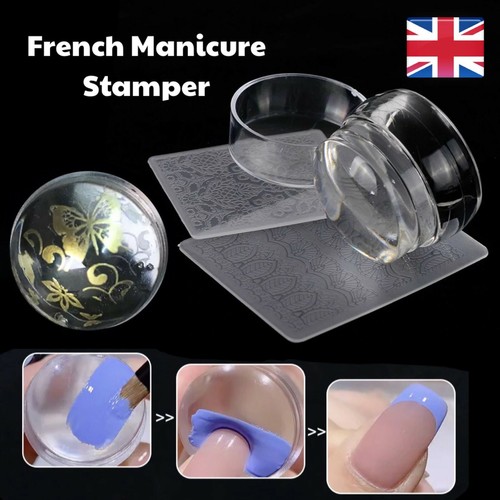 Silicone Nail Stamper French Manicure Stamping Jelly Nails Art