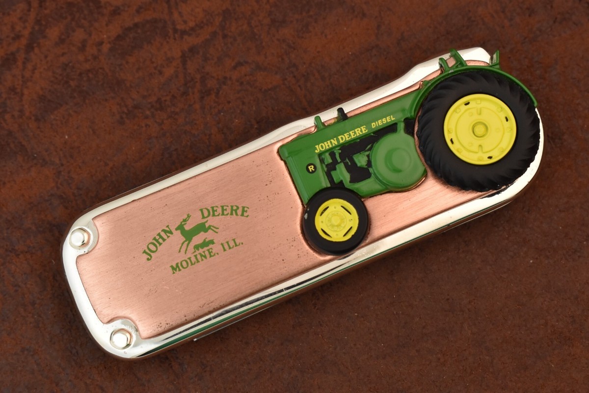 FRANKLIN MINT KNIFE JOHN DEERE GREEN TRACTOR KNIFE 1949 MODEL R