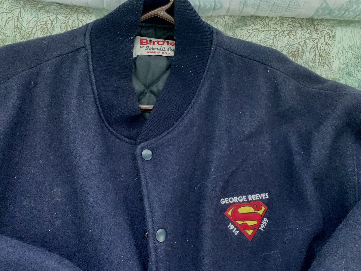 RARE STILL SUPERMAN GEORGE REEVES MINT Condition LOGO WOOL BLEND COAT Xl View 2