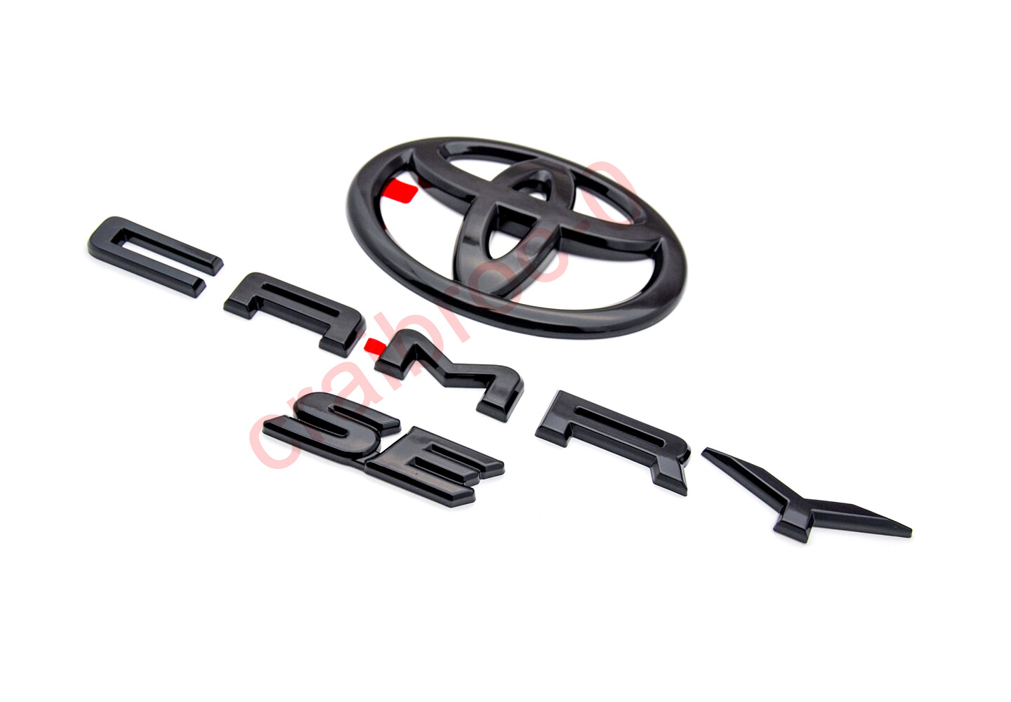 Gloss Black out Overlay Emblem Kit fit TOYOTA  2018-2024 Camry SE GEN OEM