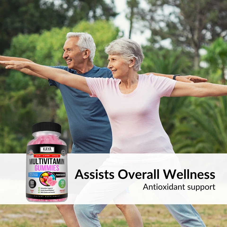 (Pack de 2) Gomosa Multivitamínica, 60 Unidades, Vitamina A, C y E, Zinc y Vitamina B-12 Foto 4 de 4