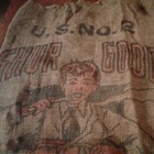 1959 WASHINGTON NO. 2 RUSSET POTATOES BURLAP SACK 34" X 21" 50 LB. — photo 4