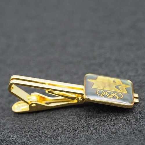 1980s Olympics Brother Gold Tie Clip + Box - Picture 6 of 12