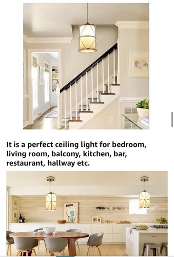 Industrial Pendant Light NEW Kitchen Bedroom Hanging Ceiling Light - Picture 12 of 12