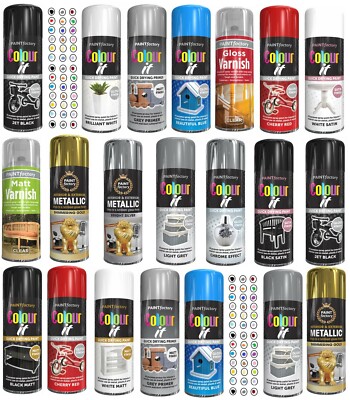 Sprühlack Schwarz Weiß Blau Rot Grundierung Glanz Matt Lack Gold Silber 400ml