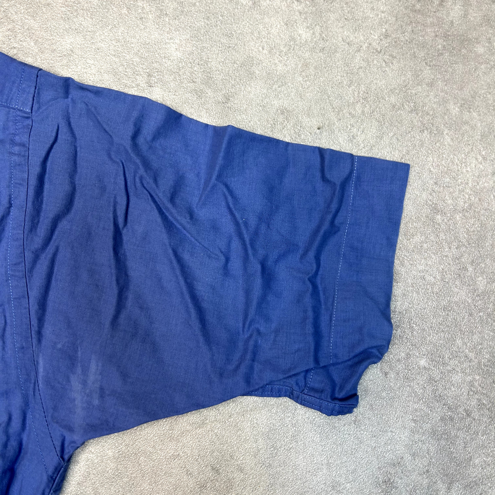 Christian Dior Shirt Mens Large USA Short Sleeve Button Up Top, Blue image 4