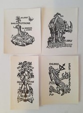 ♥ LOTTO 4 EX LIBRIS LORENZO ALESSANDRI Bono Citrone SURFANTA 1957 60 p46
