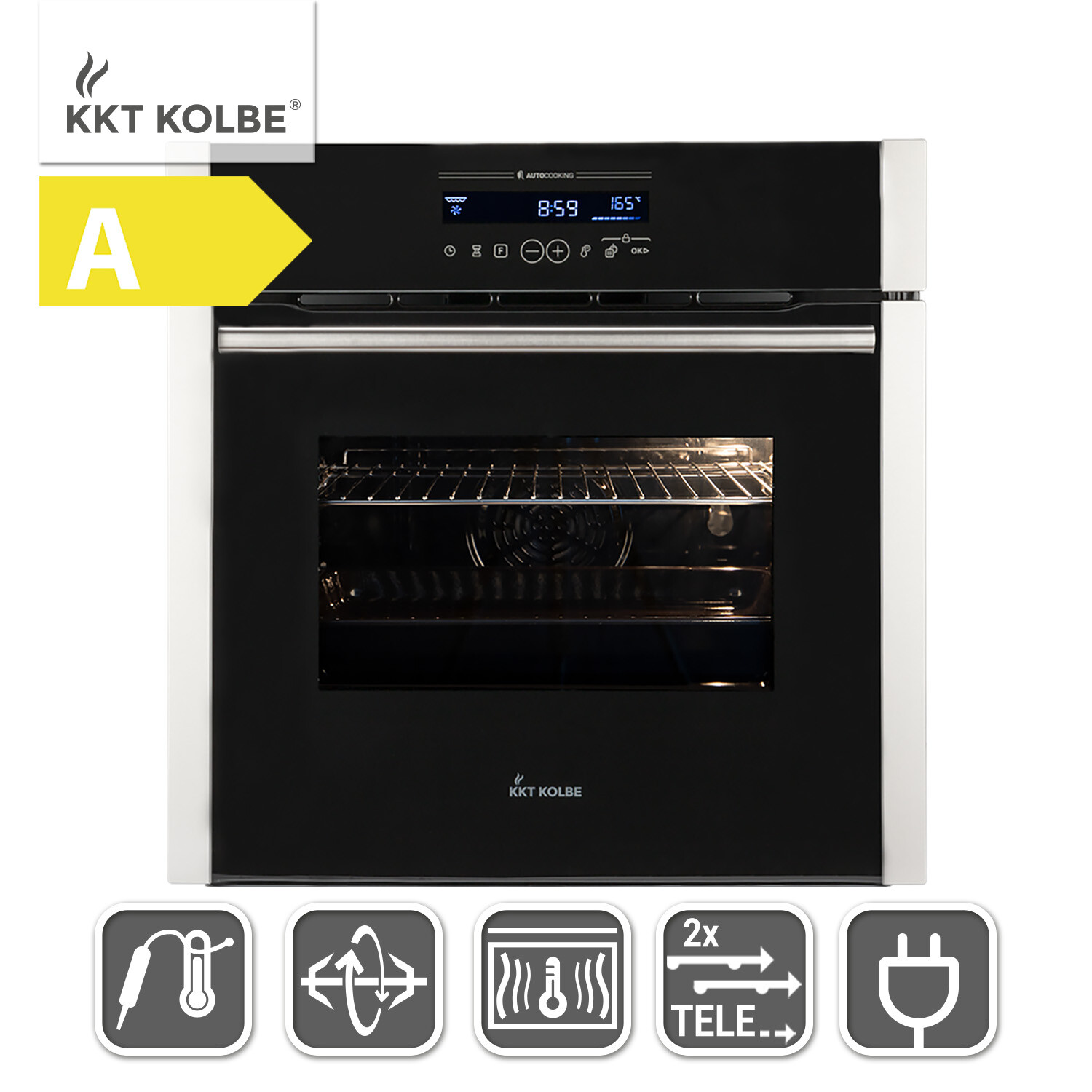 Forno da incasso 60 cm 70L Catalisi Rosticceria Griglia Aria calda