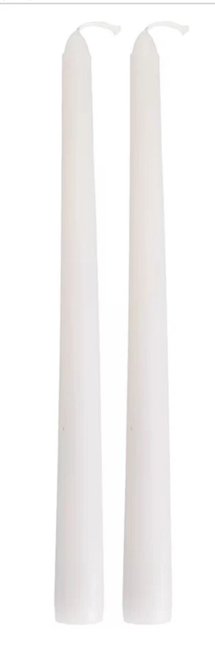 4 pcs White Taper Dinner Candles Sticks 10.5 inch Tall 10hour Burn Time Each USA - Image 2 of 2