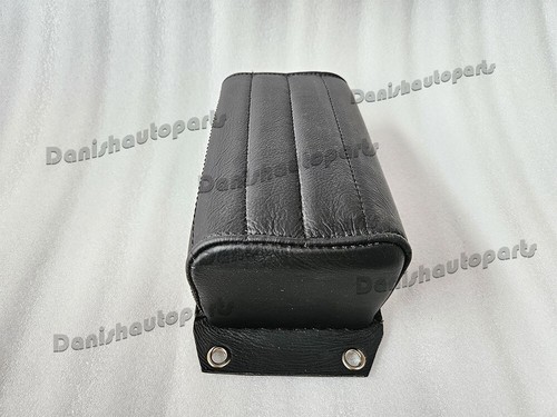 BLACK LEATHER VERT RIB CHOPPER SOLO SEAT & PILLION PAD TUCK & ROLL HARLEY BOBBER - Picture 19 of 23