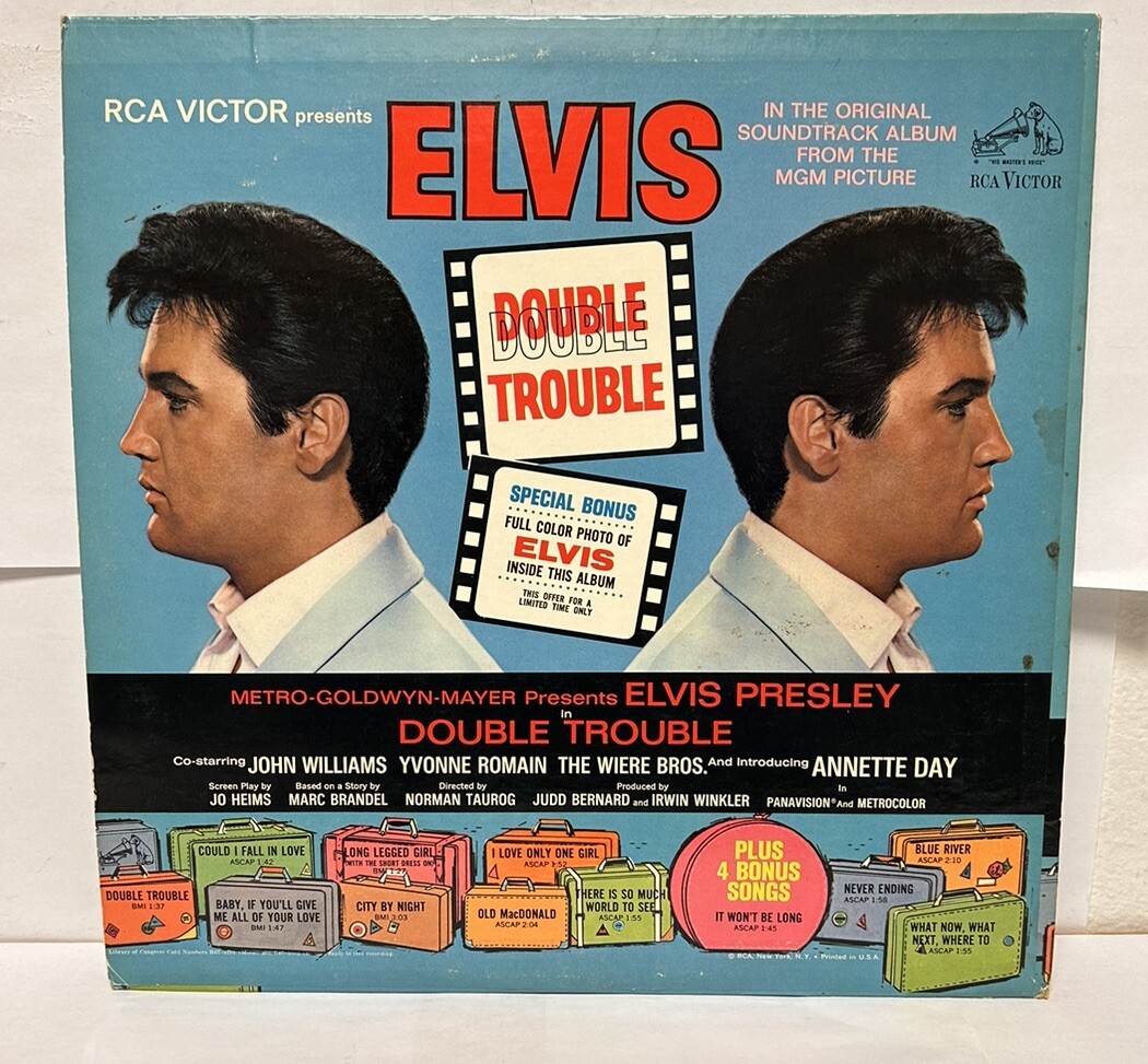 Elvis Presley Double Trouble Vinyl, RCA Victor Stereo LSP-3787 w