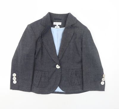 Marks and Spencer Damen Schwarz Polyestermischung Anzugjacke Größe 12