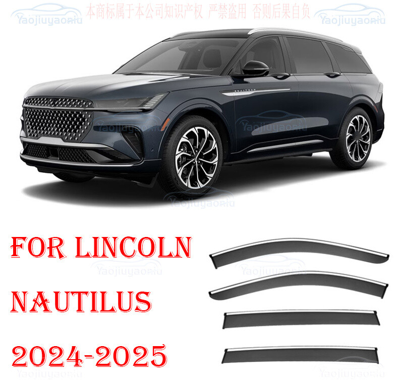 Window Visor Vent Shades Sun Rain Guard Plastic For Lincoln Nautilus 2024-2025